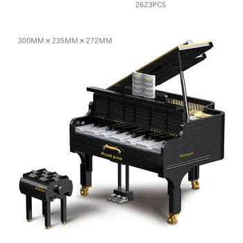 

Technics Simulation Musical Instruments piano building block Bluetooth music box educational toys collection for Adult gifts