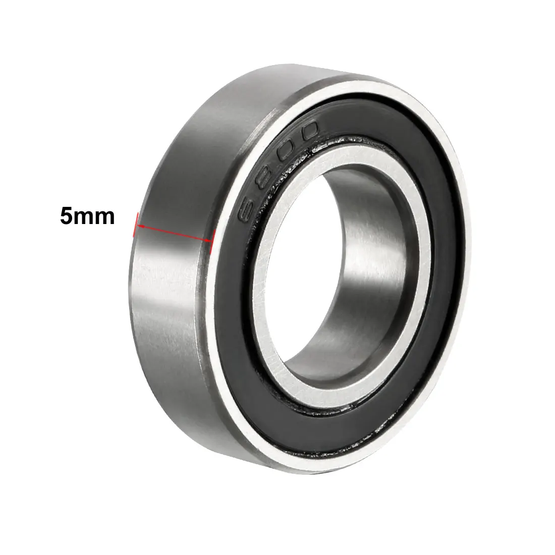 Uxcell-6800-2RS 깊은 홈 볼 베어링, 이중 밀봉 1180800, 10mm x 19mm x 5mm 탄소강 베어링, 10 개
