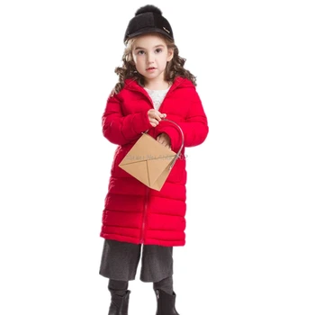 

2019 Kids Winter Jacket Girls Hooded Slim Down Cotton Long Outerwear Casual 4-12Years Fashion Korean Autumn Coat