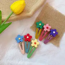 INS Hyuna/Южно-корейские заколки с кремовыми цветами контрастного цвета; милые заколки ярких цветов для девочек; детские заколки с боковым зажимом