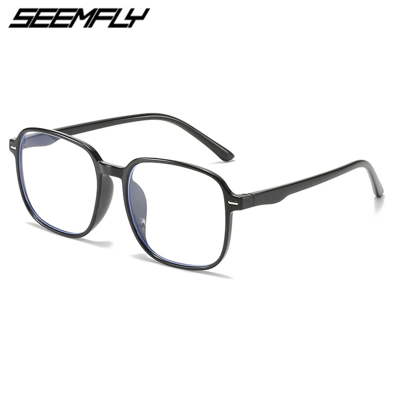 

Очки Seemfly для близорукости для мужчин и женщин, квадратные аксессуары для близорукости, с Anti Blue Ray покрытием, 0,5-1,0-1,5-2,0-2,5-3,0