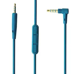 Premium Replacement Audio Cable with Microphone (Blue)