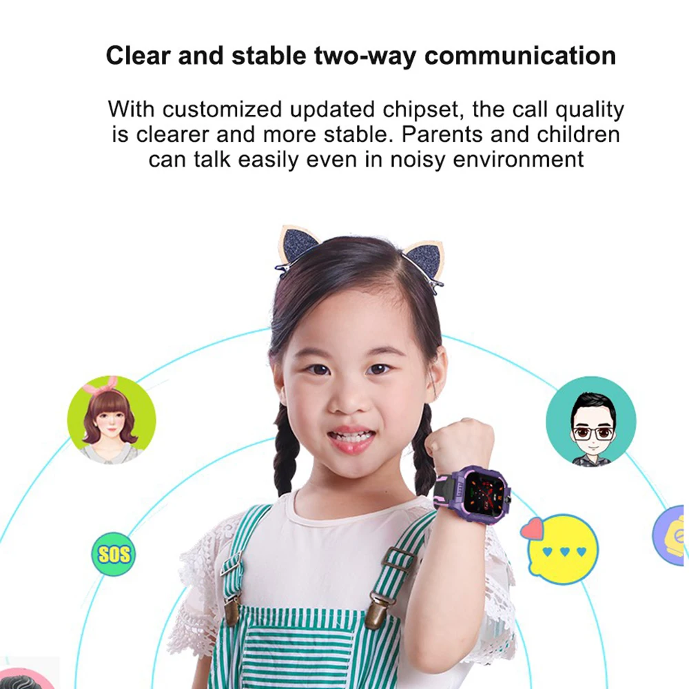 Chamada de Telefone Chat de Voz Presente das Crianças para Ios Crianças Relógio Inteligente Relógios Meninos Meninas Sos Câmera Dupla Lemfo Q19 Android - Image 4