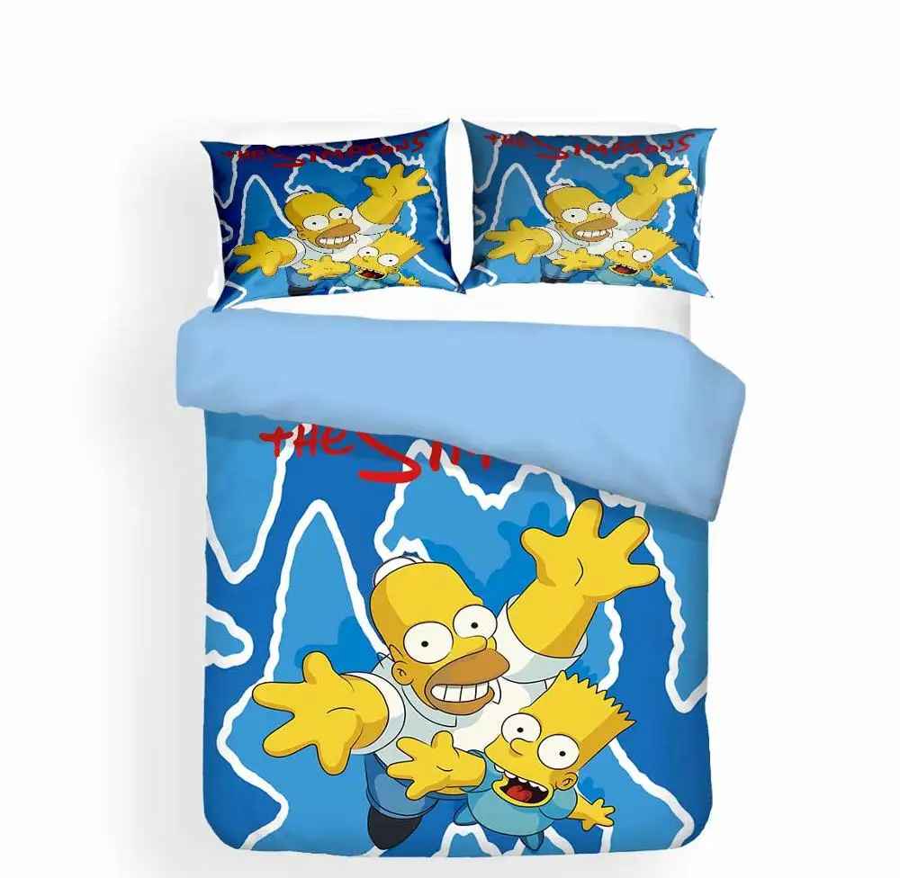 Best Simpson Bedding Sets Funny Children Bedroom Cover Pillowcase