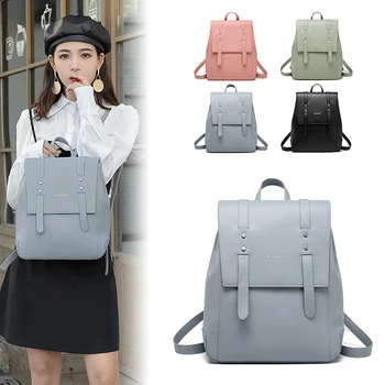 

Fashion Soft Leather Backpack Rivet Designer Backpacks Women High Quality In 30cm Bagpack Cute Large Capcity Mochilas Para Mujer