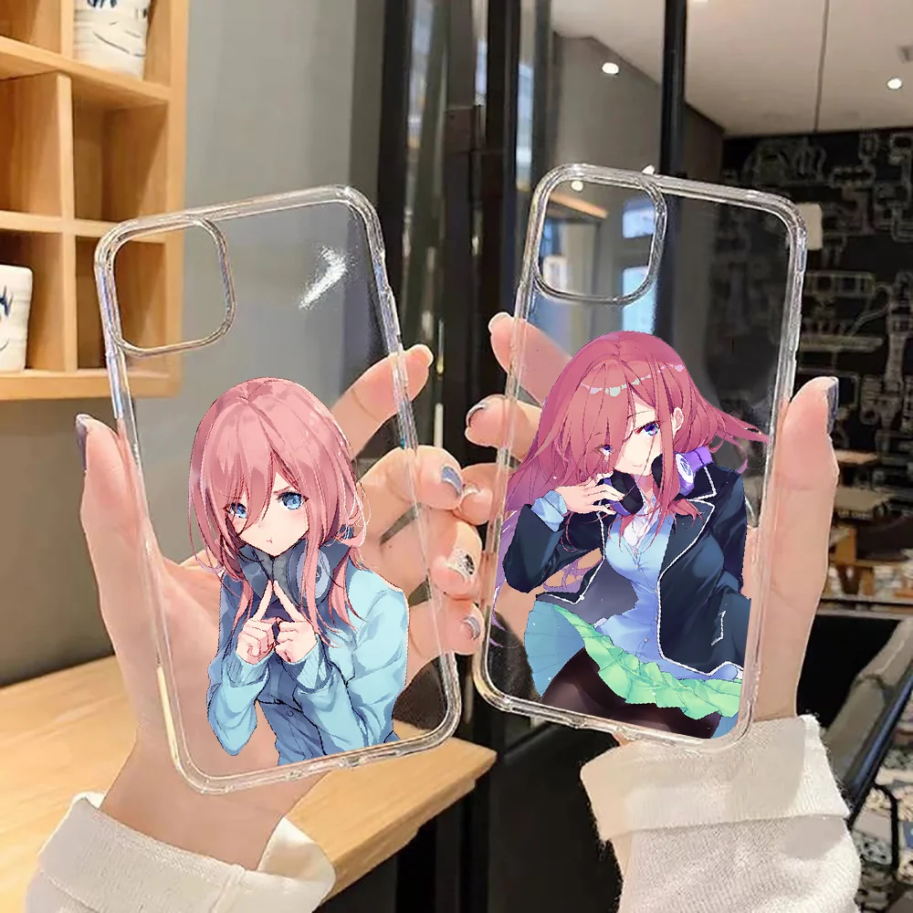 애니메이션 나카노 미쿠 전화 케이스, 샤오미 Mi Max Note 3 A2 A3 8 9 9T 10 Lite Pro 울트라 투명 ...