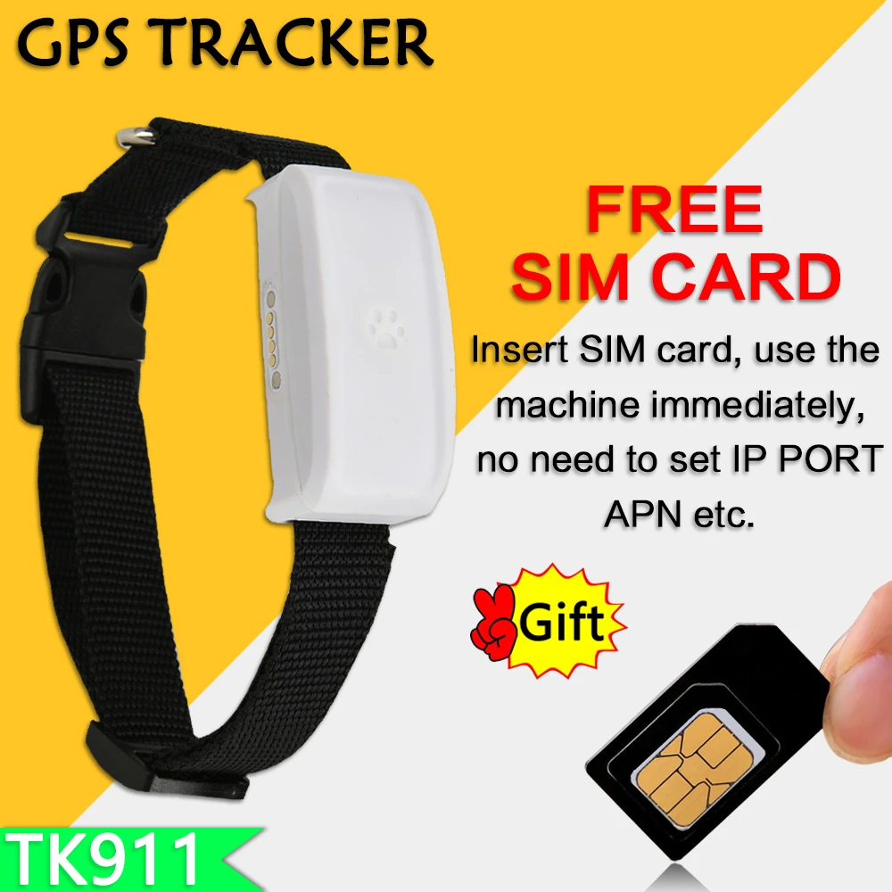 GPS Tracker TK911 Mini Pet Tracking Device GPS WIFI Locator Waterproof 400hours Standby Time Free Lifetime App Web Tracking track a cell phone location for free