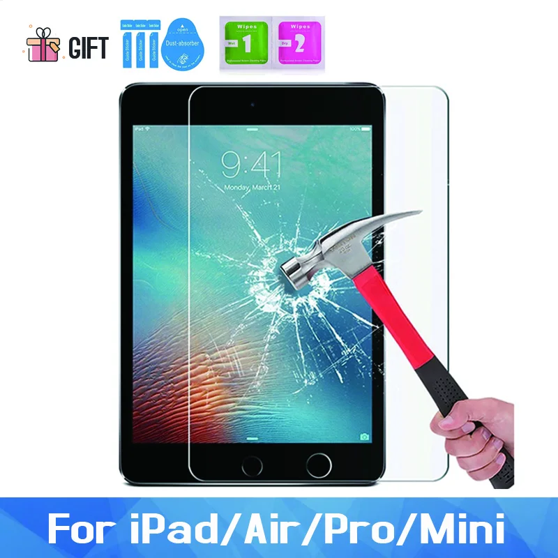 9h Screen Protector For Ipad Air 2 1 5th 6th Gen 9.7" Tempered Glass