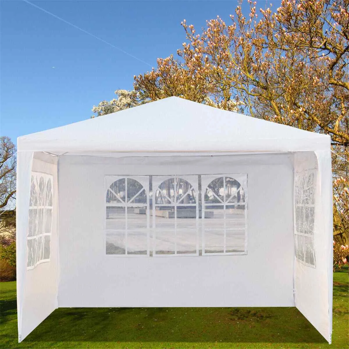 Ткань Оксфорд вечерние палатка Настенный Стороны Водонепроницаемый сад внутренний дворик навес 3x4 м солнце стены навес от солнца укрытие брезент боковины зонт