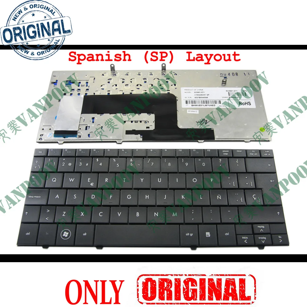 Новая клавиатура для ноутбука HP Compaq Mini110 Mini 110 110-1000 102 Presario CQ10-100 черная испанская SP