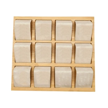

Bamboo Wood Earrings Display Plate Earrings Display Rack Earrings Storage Shelf Earrings Earrings Jewelry Finishing Display Disp