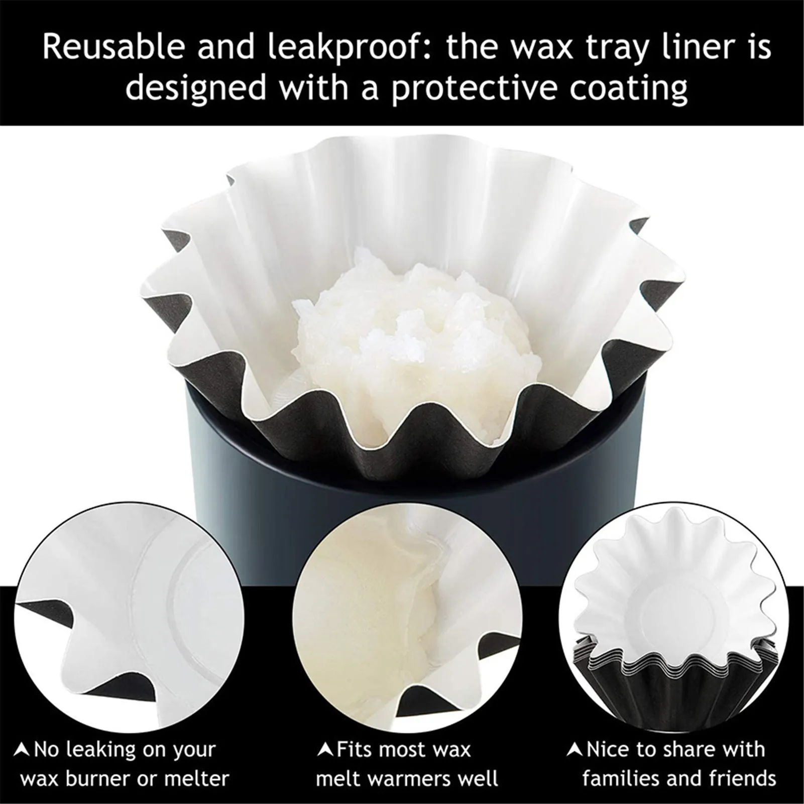 50 Pcs Wax Melt Liners Leak-Proof Liner For Candle Warmer Wax Melts Cups  For Scented Wax Reusable Tray For Electric Wax Warmers - AliExpress