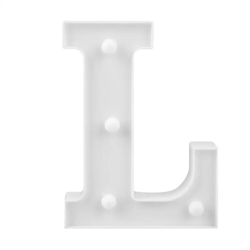 3D 26 букв Алфавит светодиодный светильник Marquee настенный ночной Светильник - Цвет: L