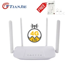4G Wifi Router 300Mbps Unlocked VPN Modem VOLTE Wifi Voice Call Wireless Mobile Hotspot CPE LTE Dongle + SIM Card Slot RJ11/RJ45