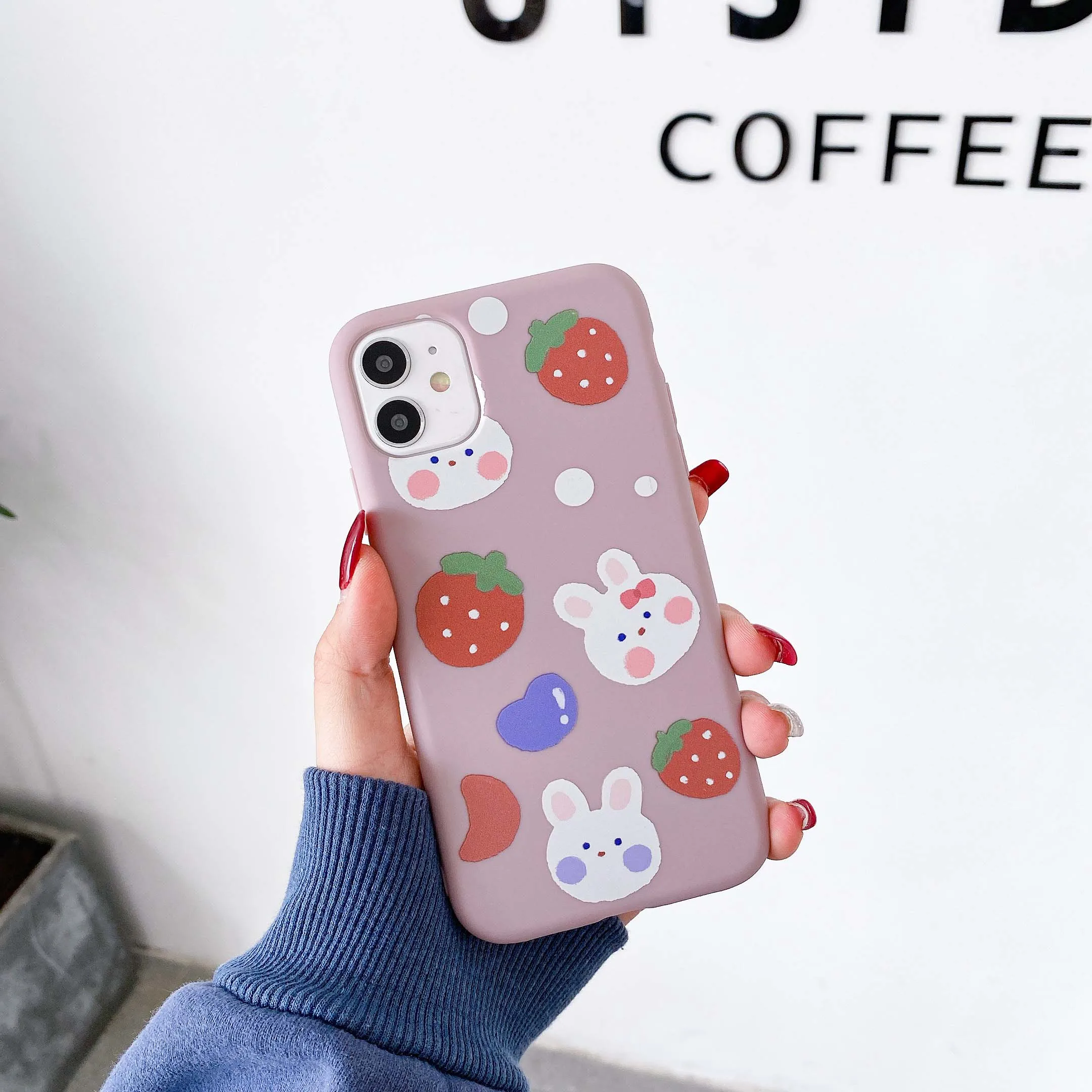 Cute Cartoon Bear Phone Cases for iPhone 11 12 Pro Max 7 8 6 6s Plus X XR XS Max Se 2020 Shockproof Soft Tpu Phone Cover Case iphone 11 Pro Max  cover