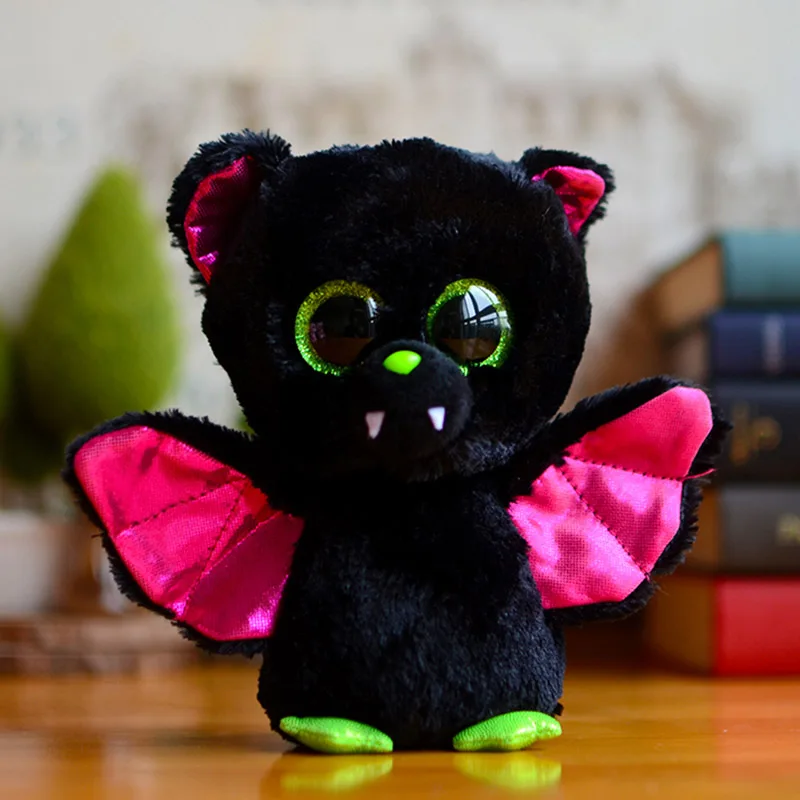 

Hot Original T Collection Beanie Kids Plush Toys IGOR Bat Big Green Eyes Christmas Gift Kawaii Cute Soft Stuffed Animals Dolls
