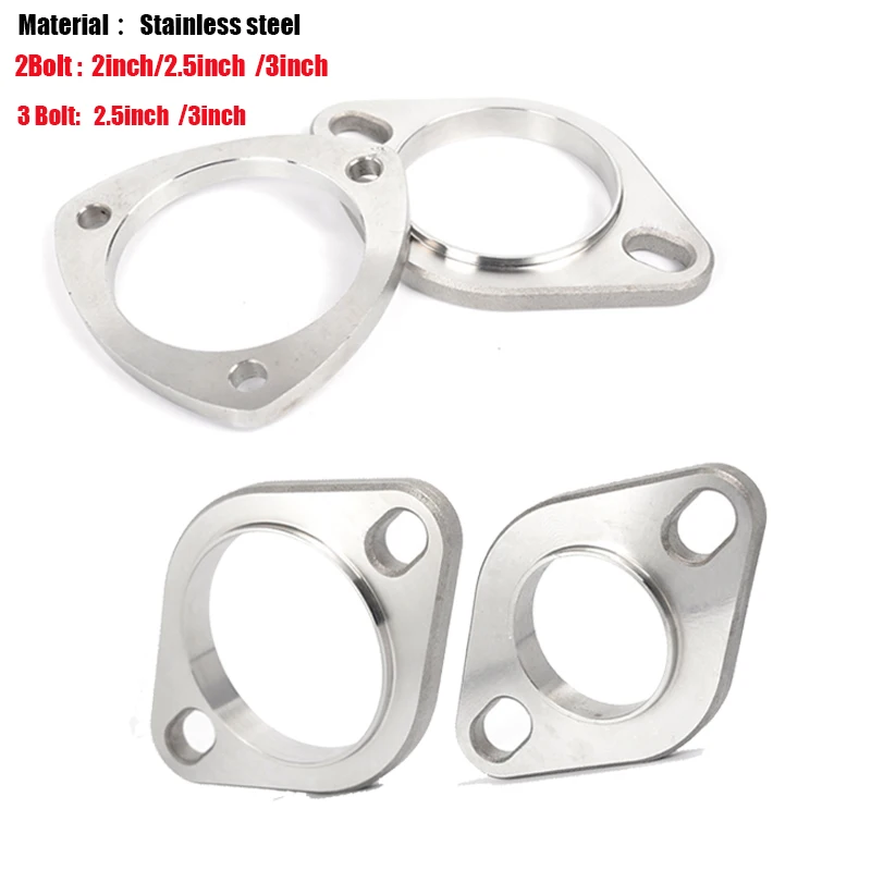 Universal Stainless Steel Exhaust Muffler Flange Exhaust Pipe Triangle