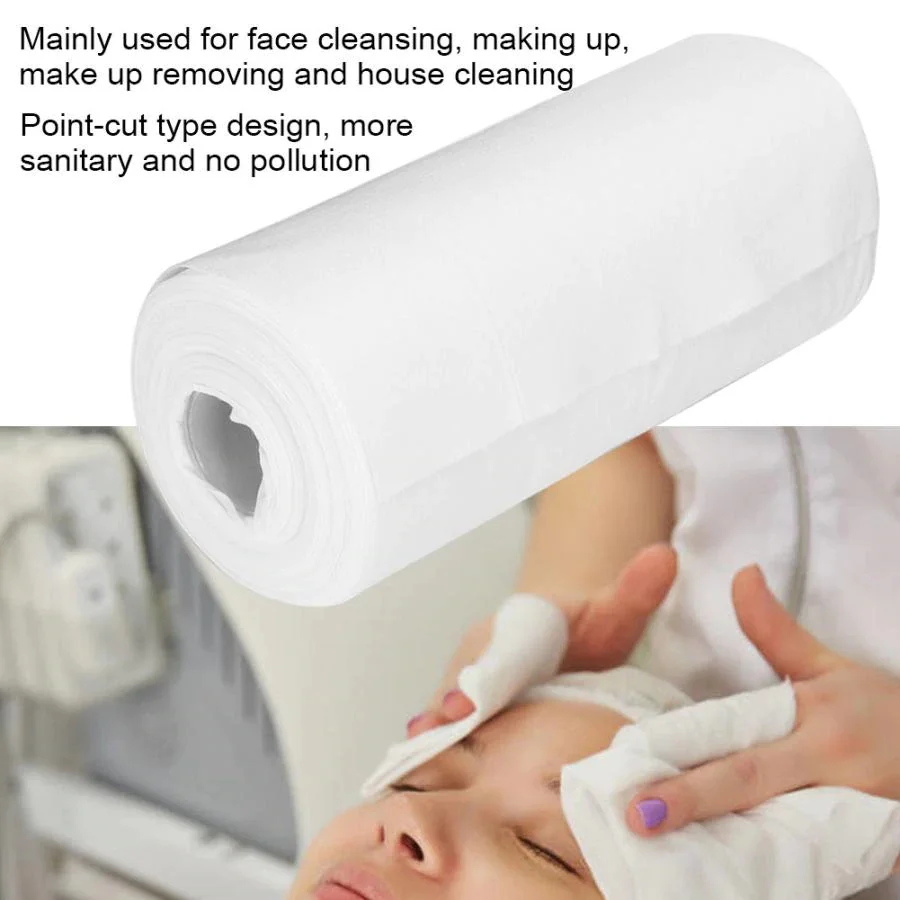 100Pcs/Roll Disposable Face Towels bathroom Cotton Face Cleansing Towel Soft Facial Tissue Makeup Wipes Remover Pad Makeup Tools 2
