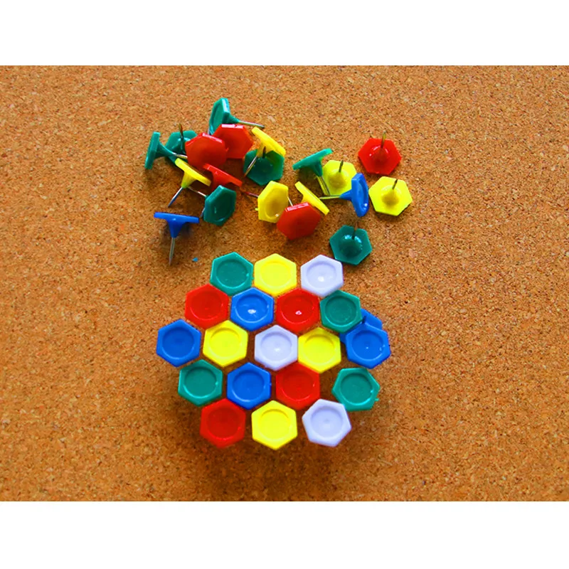 40pcs Colored Plastic Push Pins Thumbtacks Cork Board Photo Wall