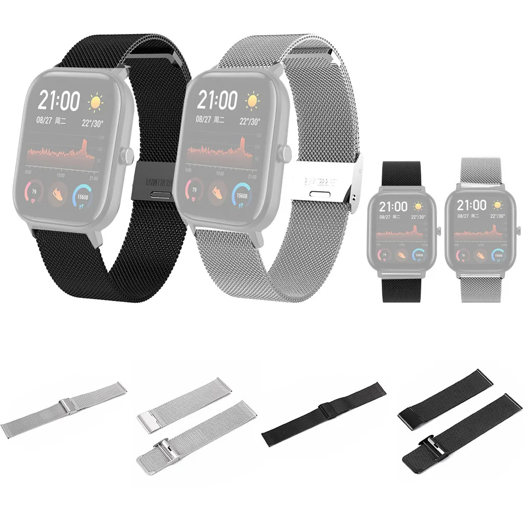 Замена Ретро ремешок для часов Huami Amazfit GTS Смарт часы SmartWatch группа спортивные