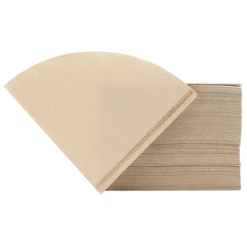 

100 Pieces Eco-friendly Unbleached Original Wooden Hand Drip Paper Coffee Brewer V60 Coffee Filter Bag Coffee Maker Accessories