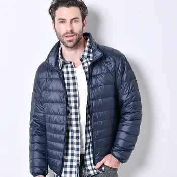 

2019 Autumn and Winter Ultralight Down Jacket Male Jacket Goose Feather Large Size Casual Short Jacket Men Down Jacket New SA-8