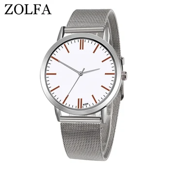 

Quartz Watch Classic Stylish Wrist Watch with Mesh Wrist Strap Solid Color LL@17
