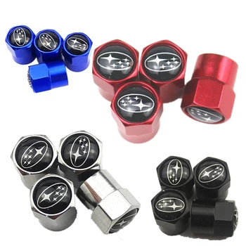

4 Pcs car tire valve cap sticker cap tyre dust cap For Subaru Forester impreza Outback Legacy Tribecacar car accessories