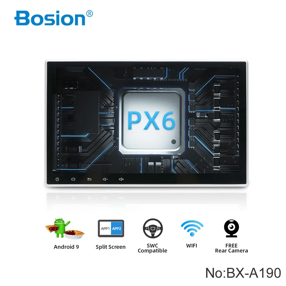 Bosion Android 9,0, четыре ядра, 2 Din, 10,1 дюймов, автомобильный dvd-плеер, HD радио, стерео, Универсальный Автомобильный мультимедийный плеер с gps Navi BT