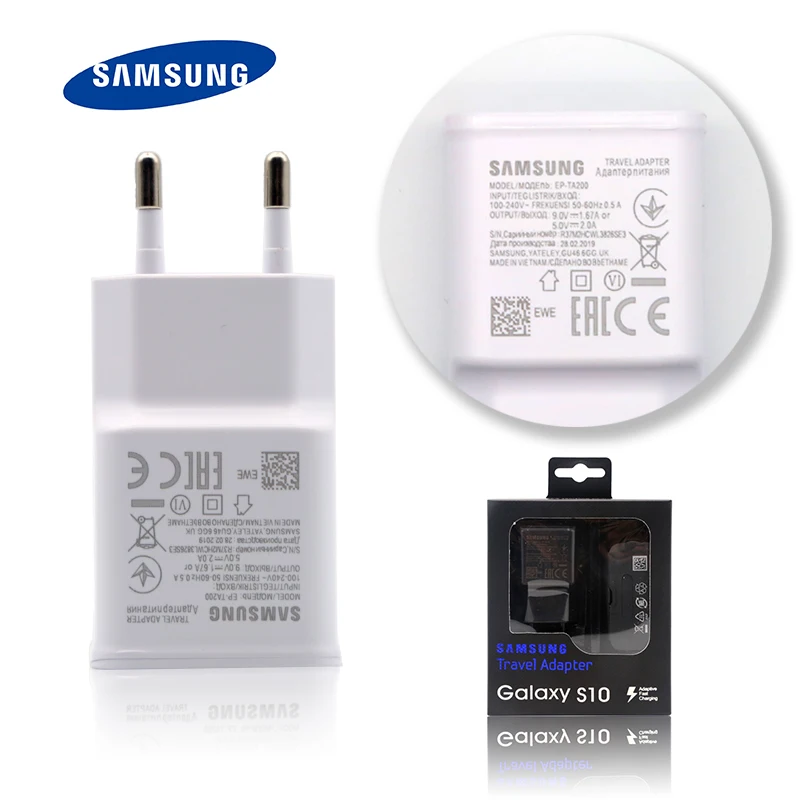 

Samsung Adaptive Quick Charger Cable 9V / 1.67A USB Quick Charge Adapter 1M Type-C Cable for Galaxy S8 S9 S10 Plus Note 8 9 10