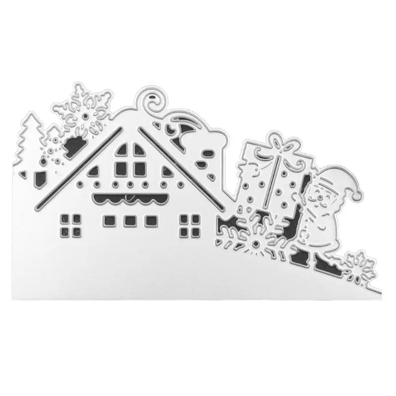 

Santa Claus House Metal Cutting Dies Stencil DIY Scrapbooking Album Stamp Paper Card Embossing Craft Decor T3LE