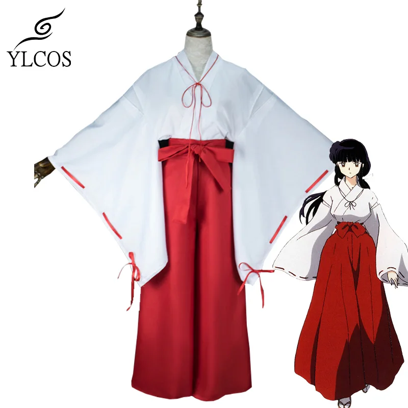 Inuyasha Higurashi Кагоме Косплэй Хэллоуина кимоно для вечеринок Для женщин костюм