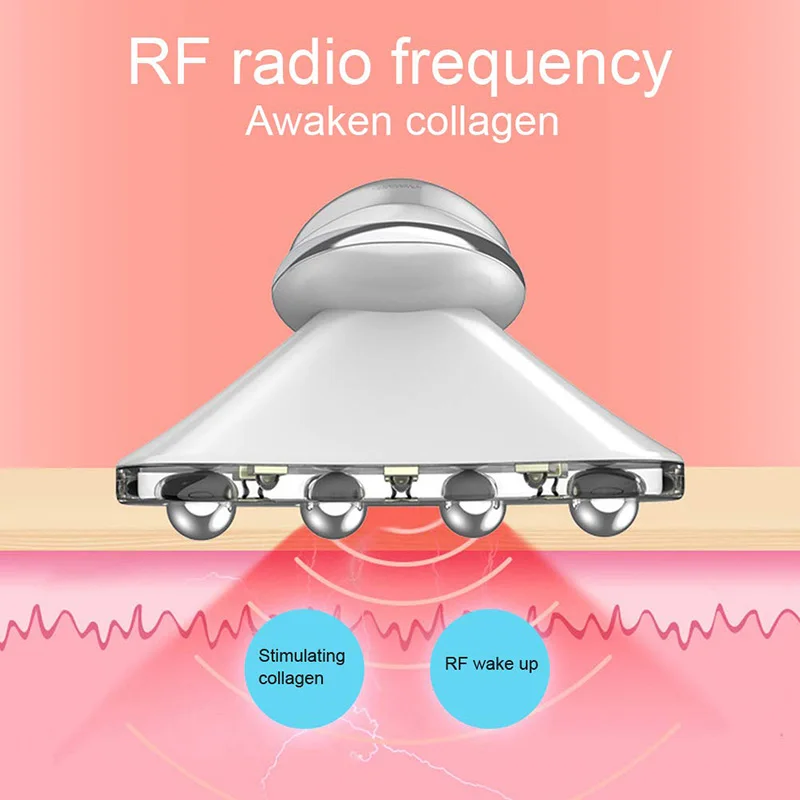 Массажер для лица и шеи светодиодный Фотон терапия RF радиочастотный уход за