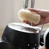 5pcs Natural Loofah Dishwashing Cloth Non-stick Oil Brush Scrub Pot Decontamination Bowl Dish Cleaning Tools Microfiber Sponge 1