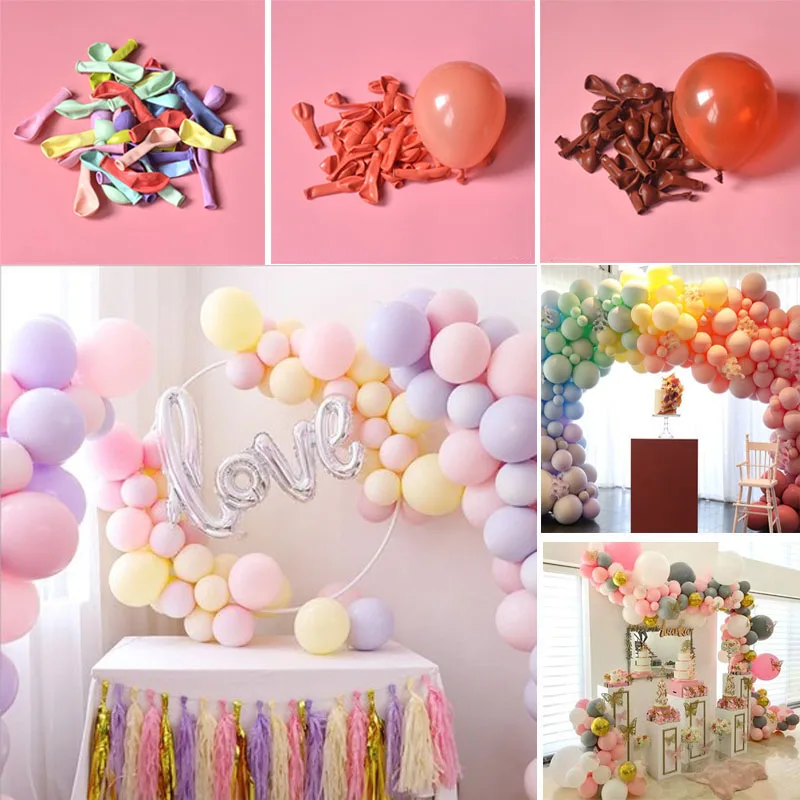 30PCS/Lot 5 Inch Macarons Color Pastel Candy Balloons Latex Round Helium Baloons For Birthday Party Wedding | Дом и сад