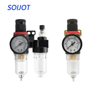 

1PC AFR2000 AFC2000 G1/4" Air Filter Regulator Combination Lubricator ,FRL Two Union Treatment oil water separation AFC-2000