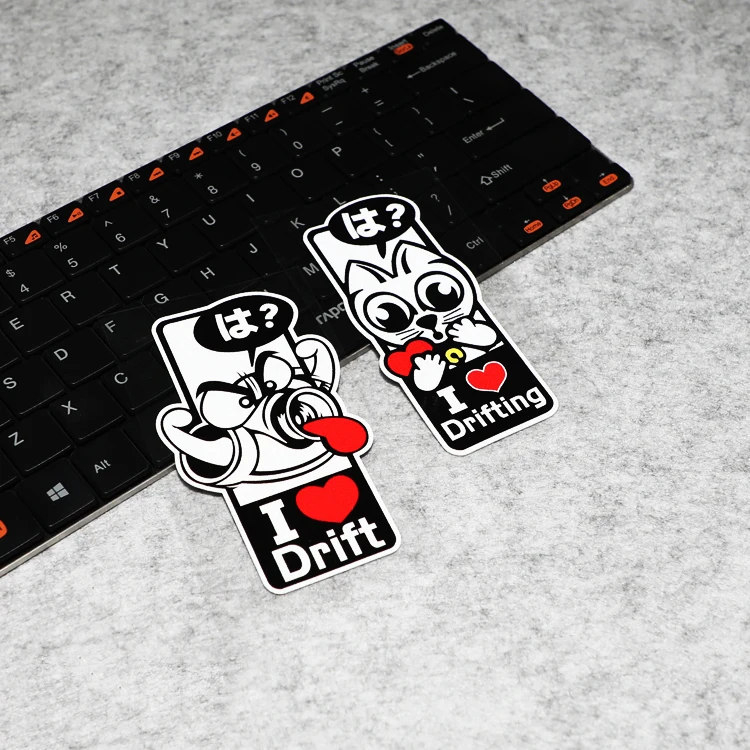 LuLuSticker #090 11 см I LOVE DRIFTING Japan D1 Drift Car Racing наклейки и водонепроницаемые оконные шлемы