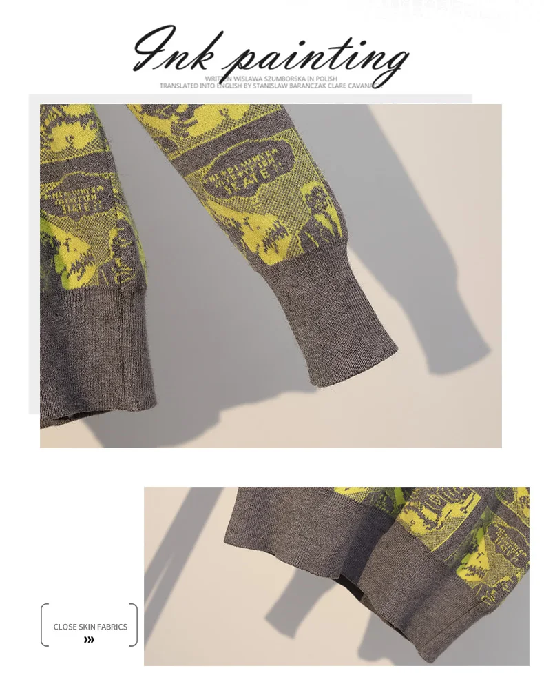 Большие размеры Knit трикотажные свитера с длинными рукавами и рисунком из мультфильма Топы+ эластичные вязанные штаны с высокой талией Женские Новые осенне-зимние комплекты из 2 предметов