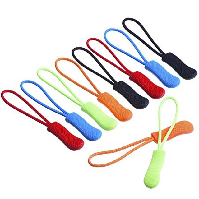 8/5Pcs Replacement Zipper Pull Puller End Fit Rope Tag Clothing Zip Fixes  Broken Buckle Zip Cord Tab Bag Suitcase Backpack Tent - AliExpress
