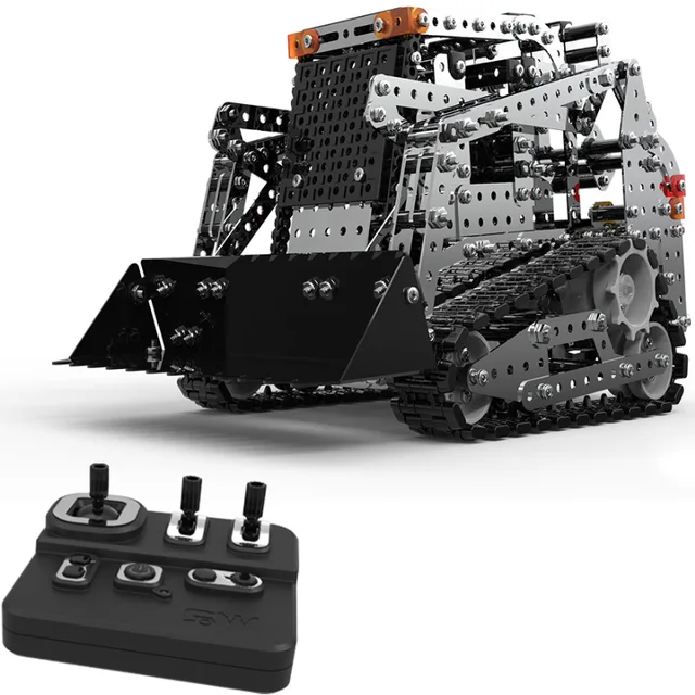 RC Car 2.4G 10CH 1178PCS Stainless Steel DIY RC Control Bulldozer Crawler for Forklift Engineer Dumptruck Model Vehicle Gift 2