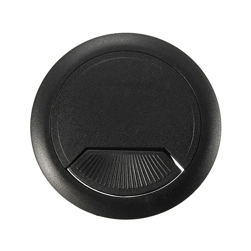 

60mm Surface Line Box Desk Wire Hole Cove Grommet Cover Table Cable Outlet Room Base Furniture Hardware Office ABS Plastic Gray