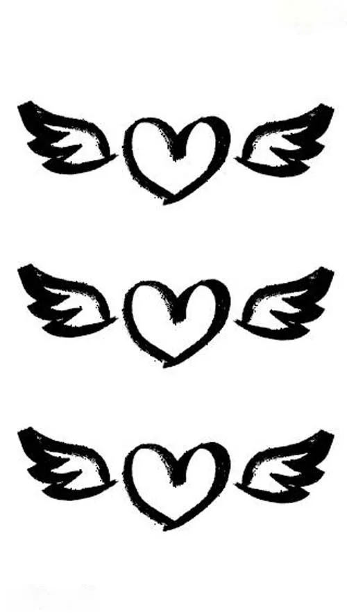 Красная любовь Сердце крылья временная татуировка стикер водонепроницаемый Женщины Девушки Плечо Рука поддельные татуировки 10,5X6 см