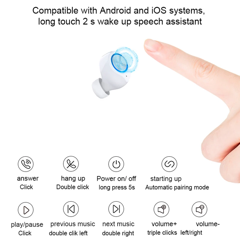 TW60 Bluetooth 5,0 наушники беспроводные наушники Мини Гарнитуры Стерео спортивные наушники audifonos para celular Elair PK i30 i60 TWS