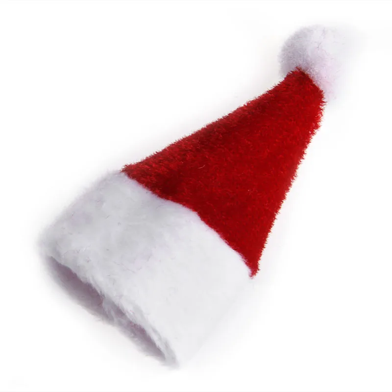 10pcs Mini Santa Claus Hat Christmas Xmas Holiday Party Bottle Decor DXAF