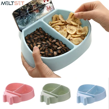 

Creative Lazy Snack Bowl Plastic Fruit Plate Dish for Nuts Dry Fruits Melon Seeds Candy Storage Box Organizer with Phone Holder