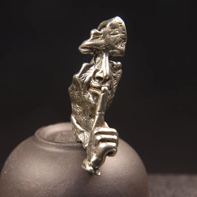 brass quiet keychain pendant (14)