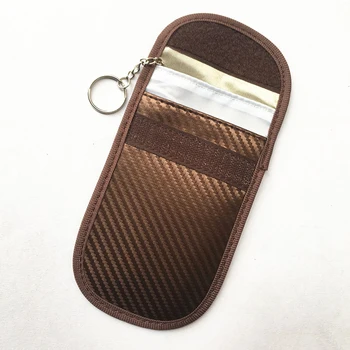 

1pc Car Key Bag Carbon Fiber Accessory Signal RFID Shielding Anti-scanning New