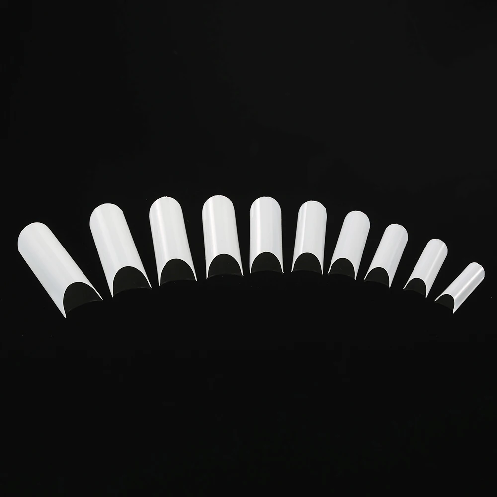 10Pcs Transparent Acrylic Nail Holder False Nail Stand Manicure Displayer Practice Show Board Nail Art False Tips Sticks - Цвет: Natural