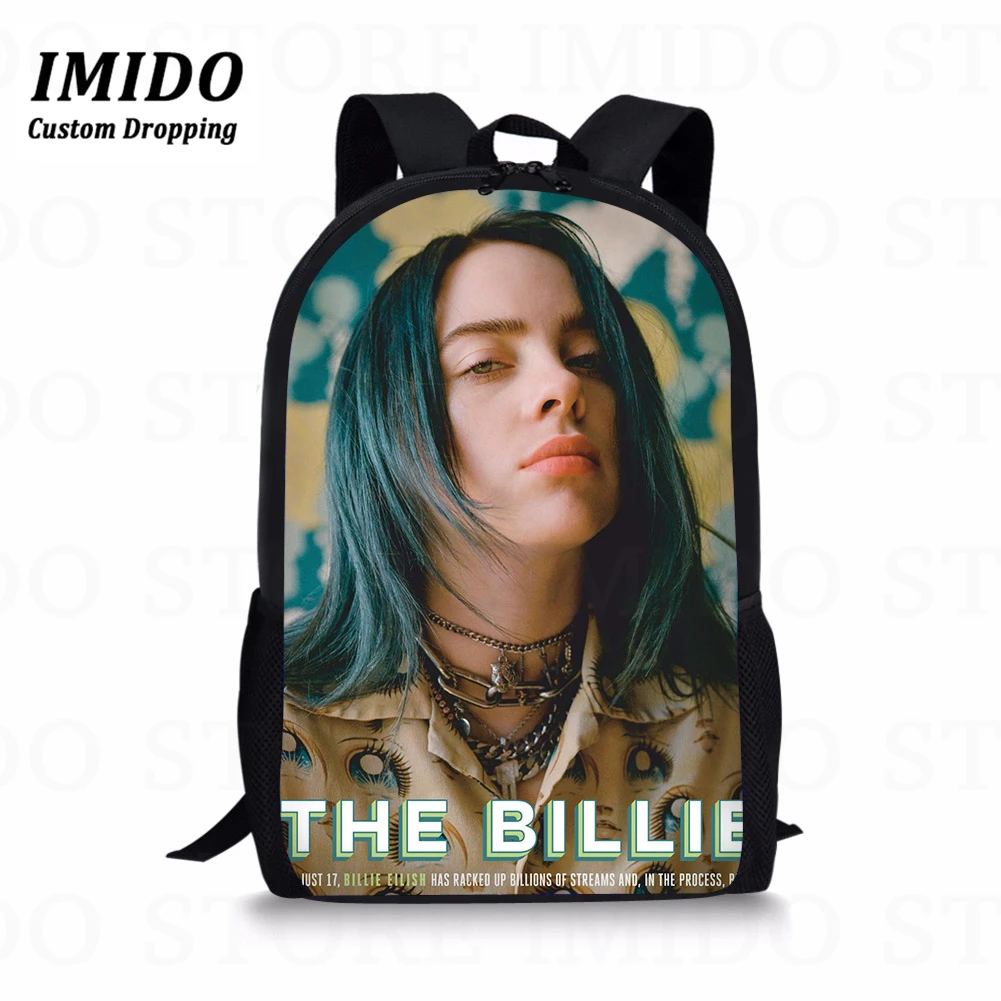IMIDO, новинка, Billie Eilish, женские рюкзаки, все, что я хотел, с принтом, детские школьные рюкзаки, Студенческая сумка для книг для детей, Mochilas