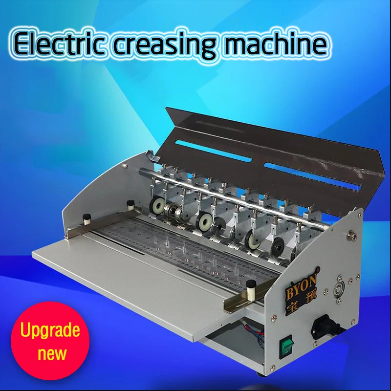 

Electric creasing machine Rice noodle dot line Self-adhesive flip book spine Dash dotted line Cover Business card Folding machin